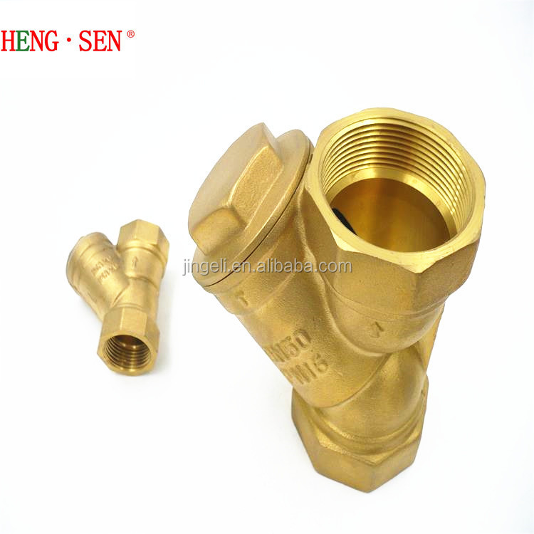 OBM Pneumatic Brass Y Strainer Filter , Wear Resistant Copper Y Strainer
