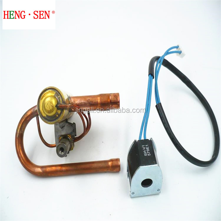 Brass 4 Way 1P-2P HVAC Valve Gas Media With Coil Solenoid 220V